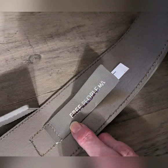 Free people belt new women's m/l cowhide large buckle nwot - Picture 6 of 11